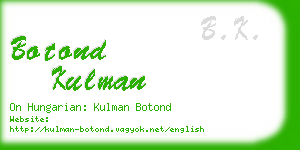 botond kulman business card